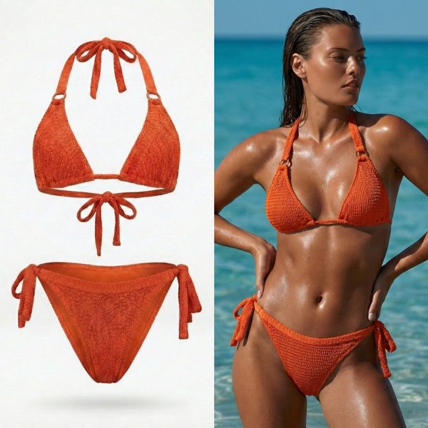 FULL SET | Flawless Stretch™️ Crinkle - Bondi + Sydney | Tangerine