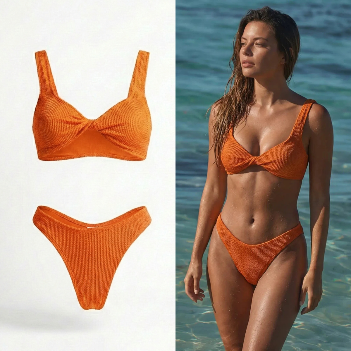 FULL SET | Flawless Stretch™️ Crinkle - Formentera + Isola | Tangerine