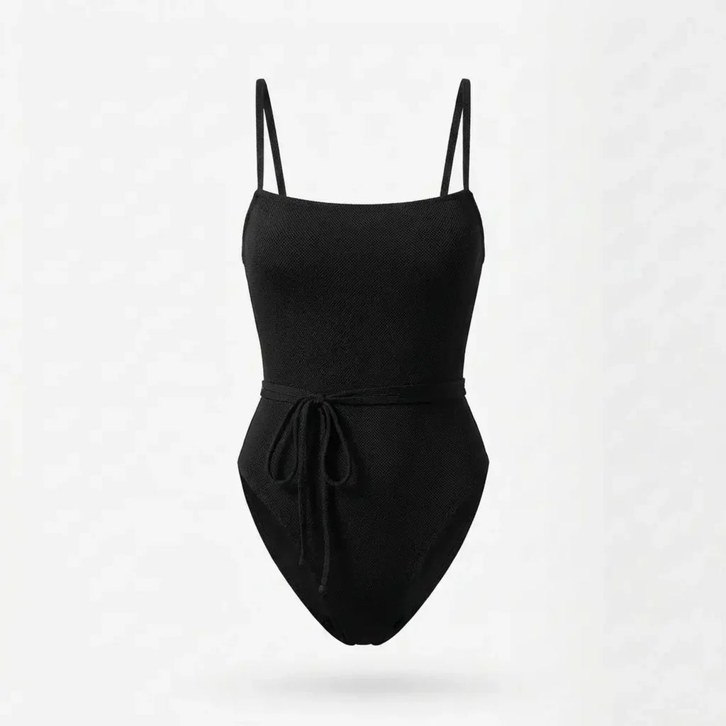 Tan-through Belize One Piece | Black