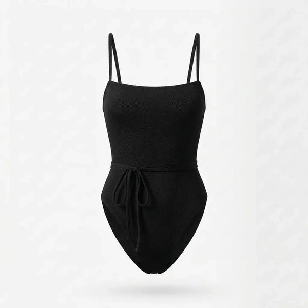 Tan-through Belize One Piece | Black