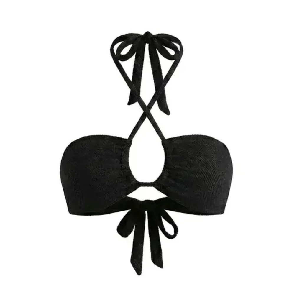 Tan-through Milos Top | Black