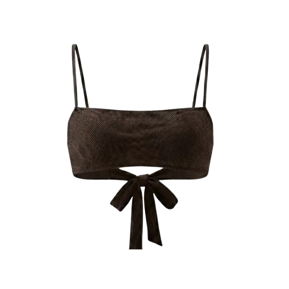 Sonnendurchsichtiges Barbados Top | Schwarz