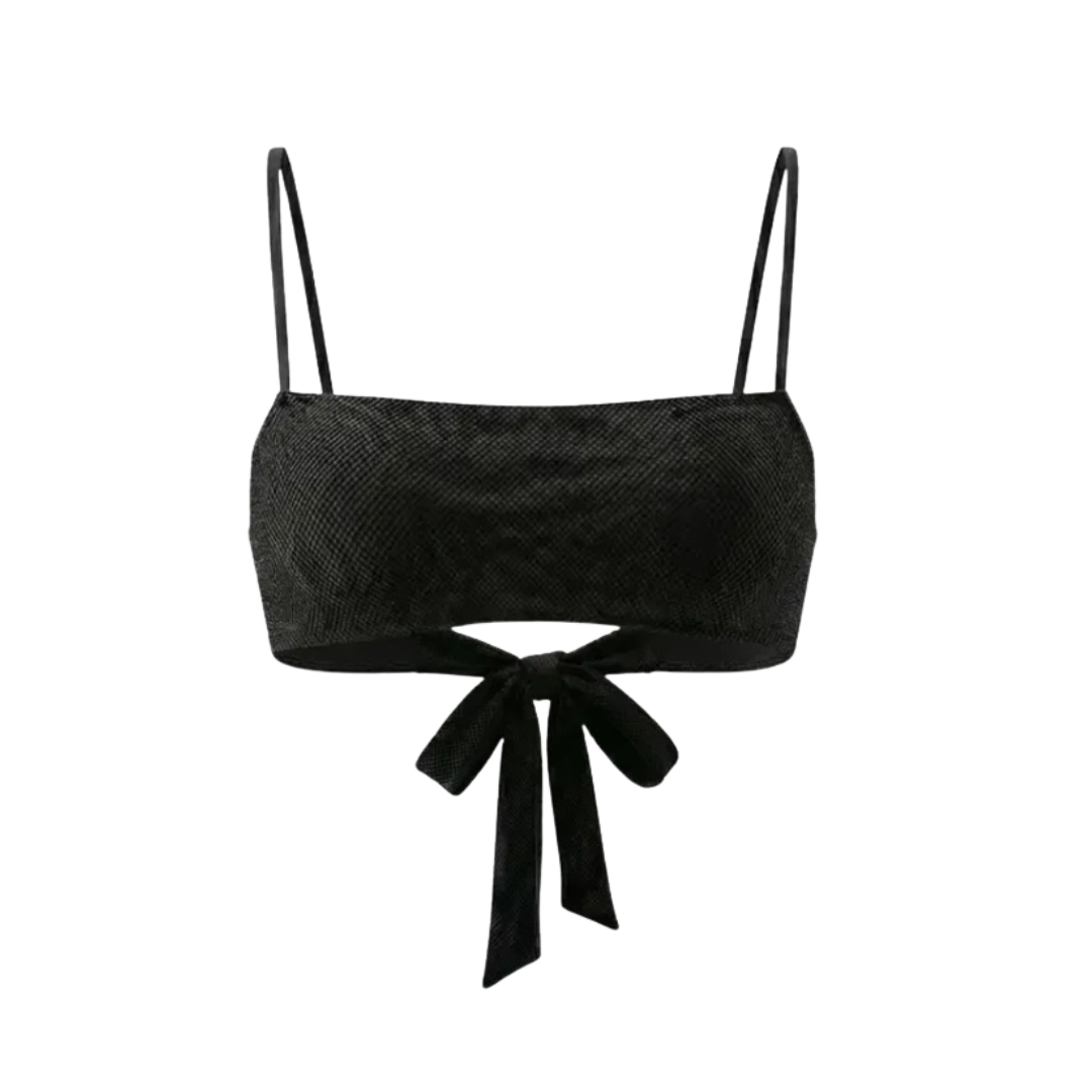 Tan-through Barbados Top | Black