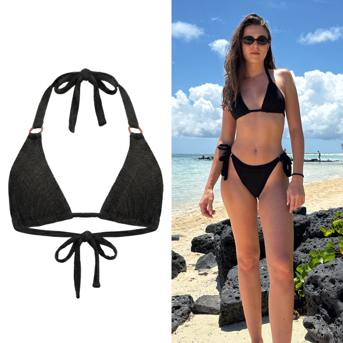 Flawless Stretch™️ Crinkle - Bondi Top | Black