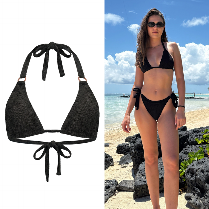 Flawless Stretch™️ Crinkle - Bondi Top | Black