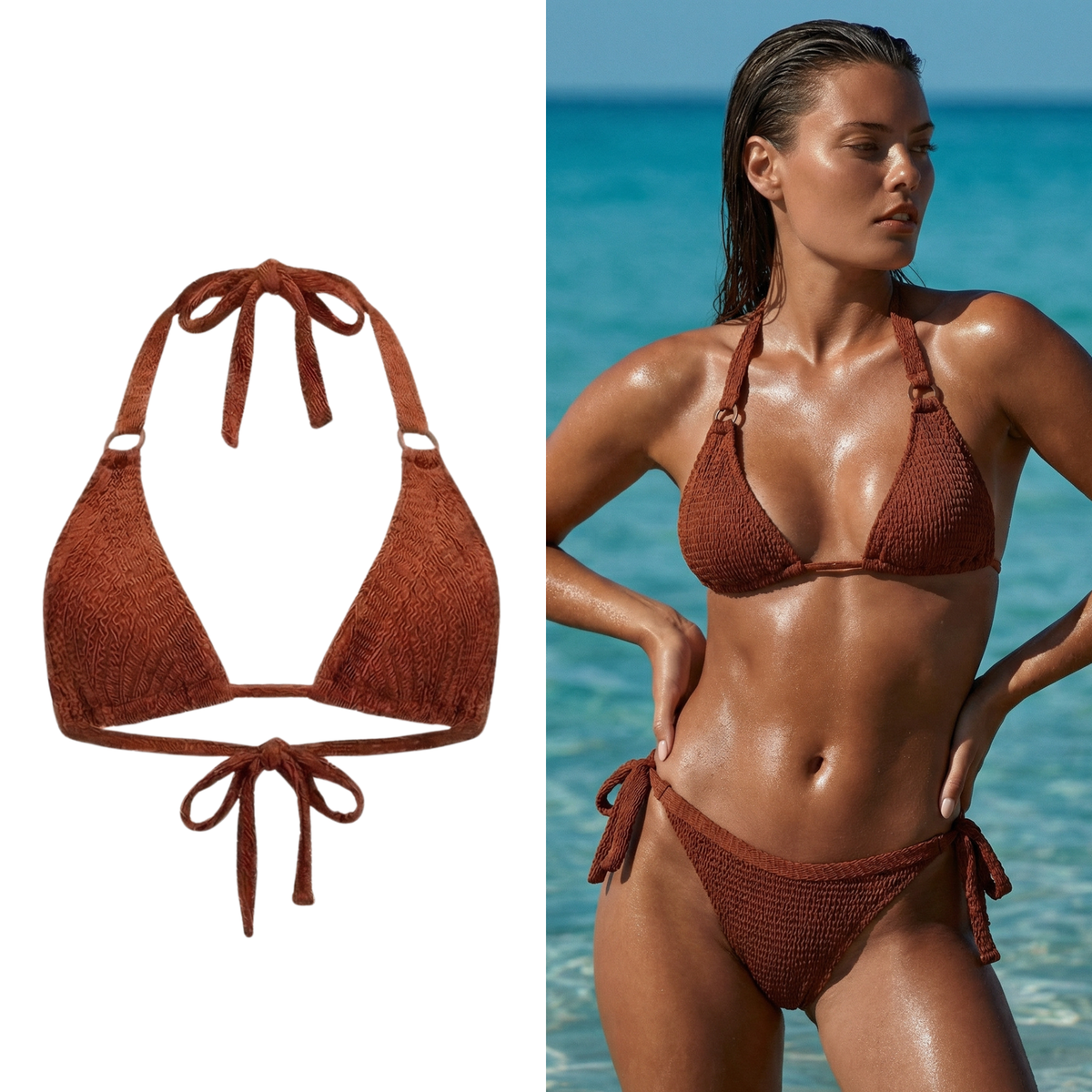 Flawless Stretch™️ Crinkle - Formentera Top | Schwarz