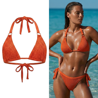 Flawless Stretch™️ Crinkle - Bondi Top | Tangerine