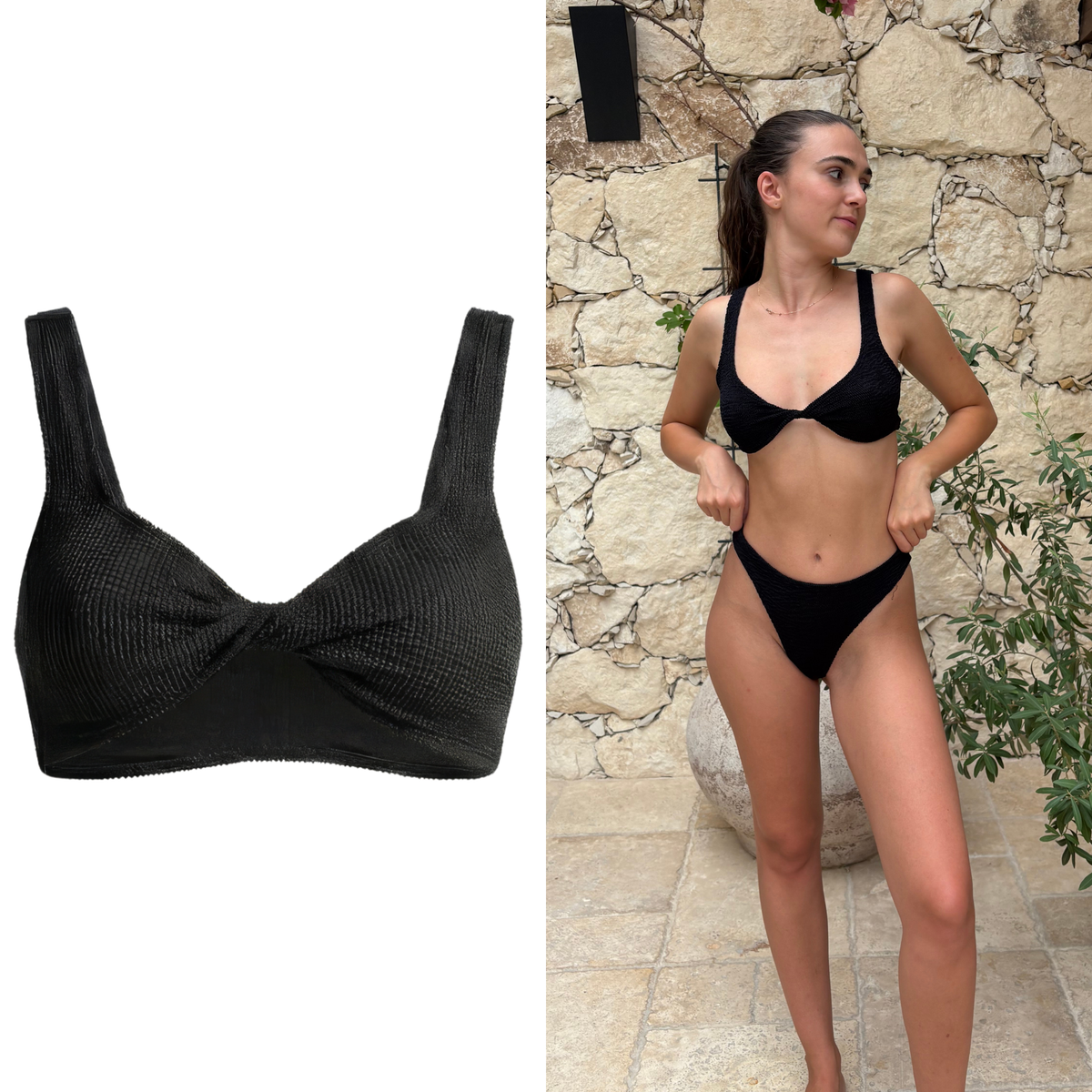 Flawless Stretch™️ Crinkle - Formentera Top | Schwarz
