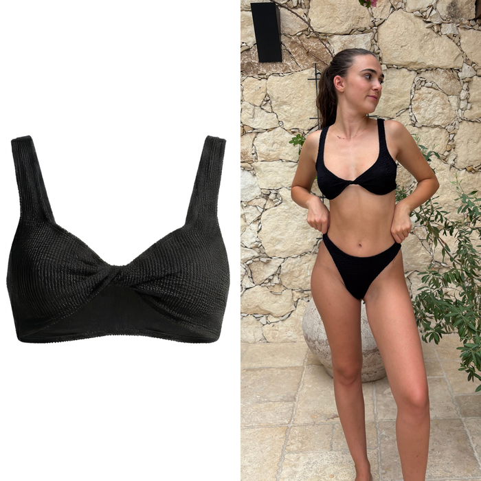 Flawless Stretch™️ Crinkle - Formentera Top | Schwarz