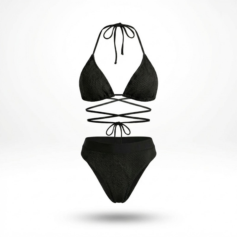 FULL SET | Tan-through Kastani Top + Antigua Bottom | Black