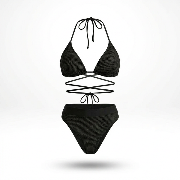 FULL SET | Tan-through Kastani Top + Antigua Bottom | Black