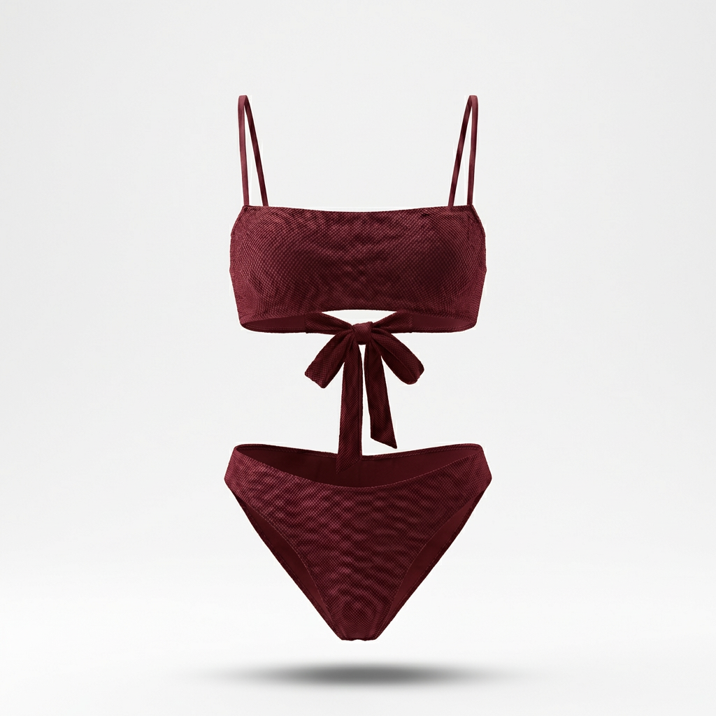 KOMPLETTES SET | Durchgebräuntes Barbados-Top + Cayman-Hose | Kirschrot
