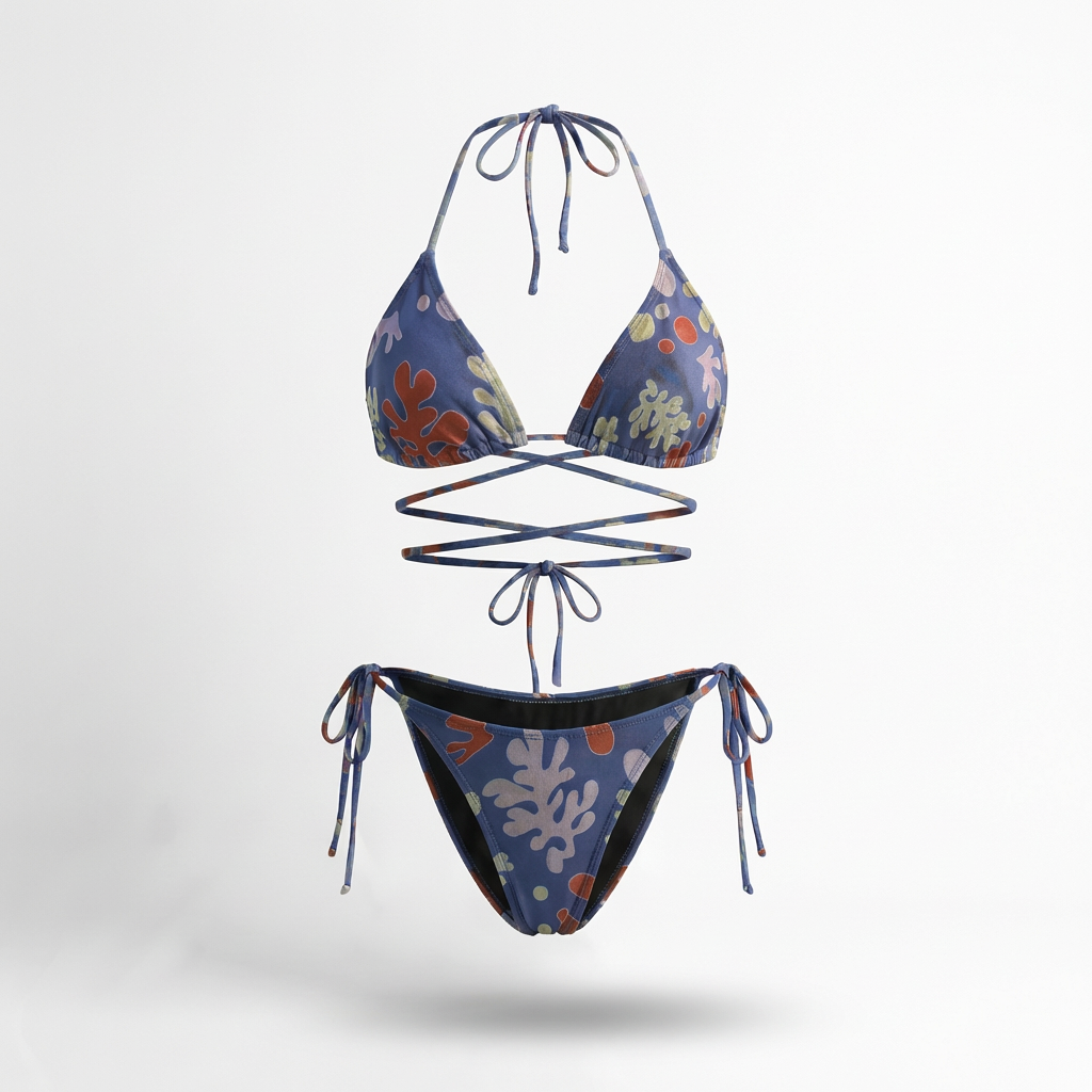 FULL SET | Tan-through Kastani Top + Aruba Bottom | Coral Jewel