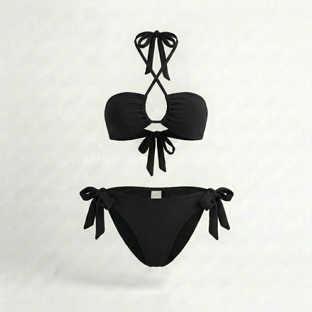 CONJUNTO COMPLETO | Parte superior Milos bronceada + parte inferior Ios | Negro