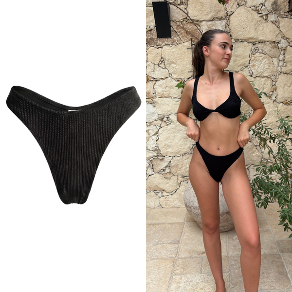 Flawless Stretch™️ Crinkle - Isola Bottom | Schwarz