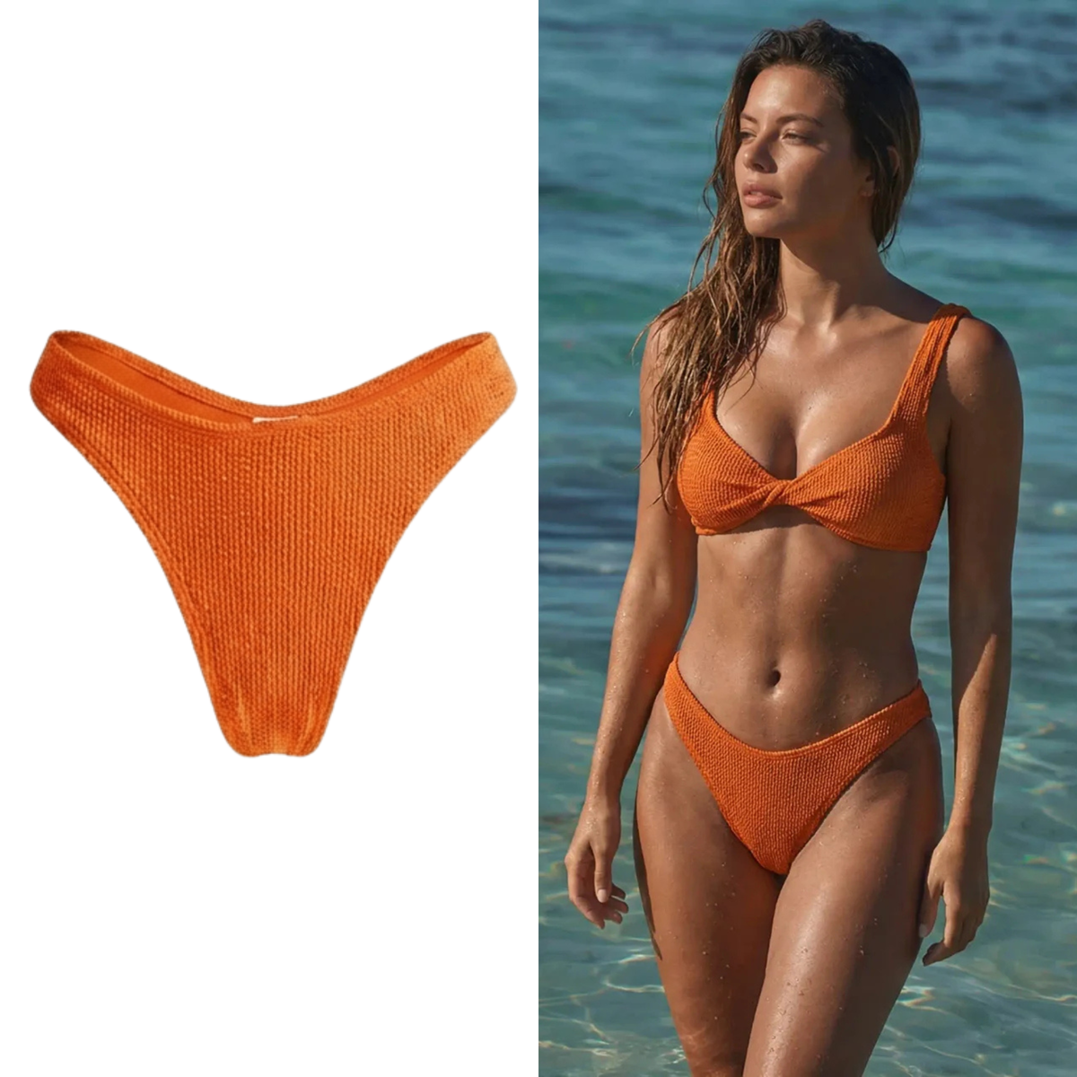 Flawless Stretch™️ Crinkle - Isola Bottom | Mandarine