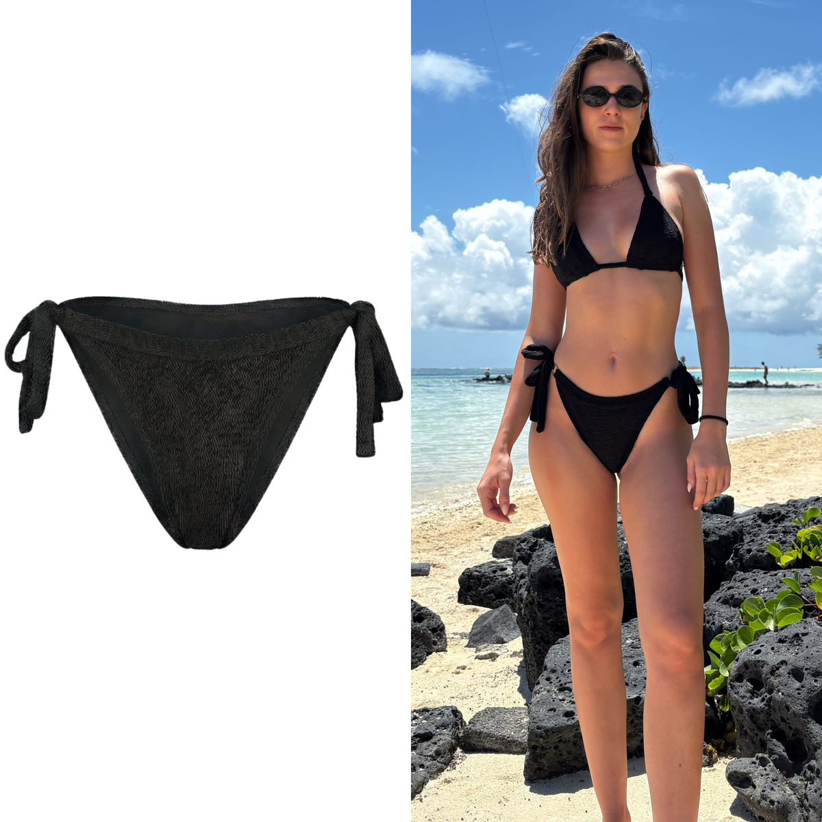Flawless Stretch™️ Crinkle - Sydney Bottom | Black