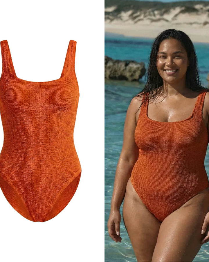 Flawless Stretch™️ Crinkle - Celvia Einteiler | Tangerine